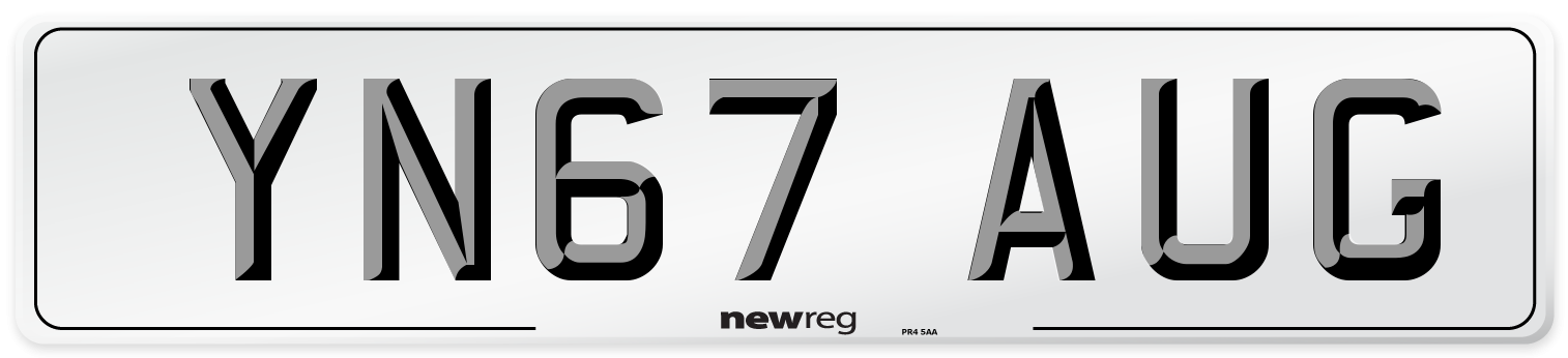 YN67 AUG Number Plate from New Reg